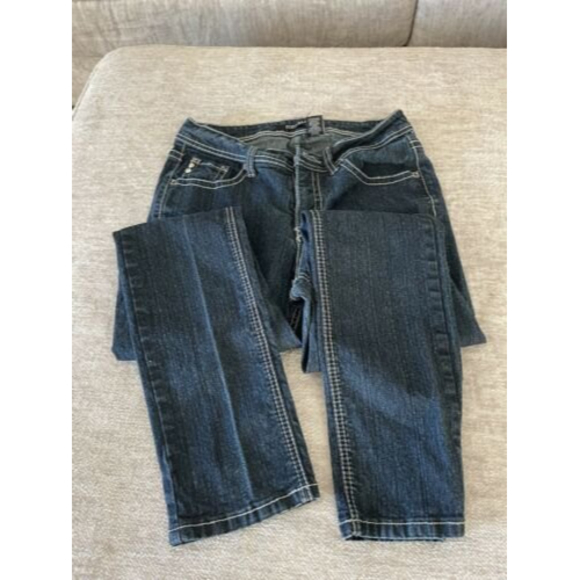 Roz & Ali Stretchy, Straight Legs, navy, dark blue, Jeans, size 8 - Picture 8 of 8